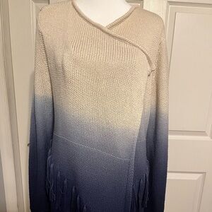 INC Ombré Sweater Blue and Cream